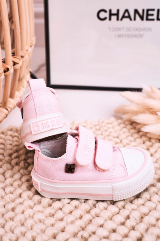 Calzado casual infantil con cierres adhesivos BIG STAR HH374203 color rosa