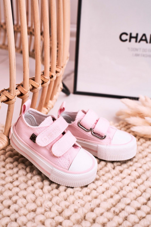Calzado casual infantil con cierres adhesivos BIG STAR HH374203 color rosa