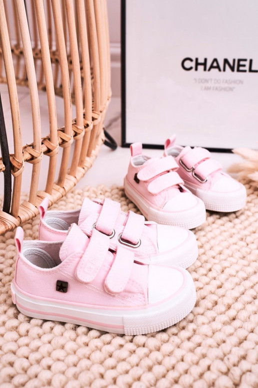 Calzado casual infantil con cierres adhesivos BIG STAR HH374203 color rosa