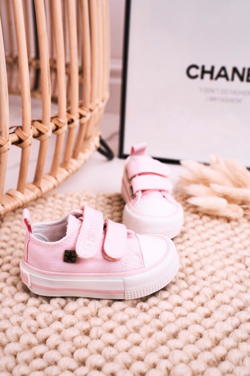 Calzado casual infantil con cierres adhesivos BIG STAR HH374203 color rosa