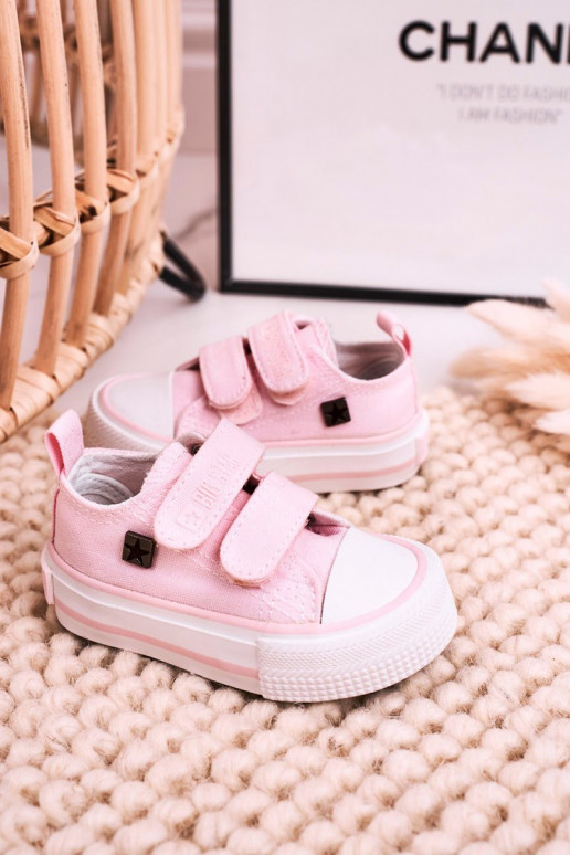 Calzado casual infantil con cierres adhesivos BIG STAR HH374203 color rosa