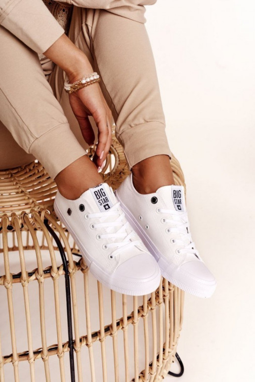 Deportivas modelo clásico suela plana BIG STAR AA274010 color blanco