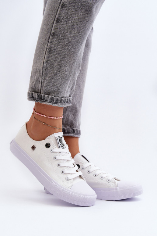 Deportivas modelo clásico suela plana BIG STAR AA274010 color blanco