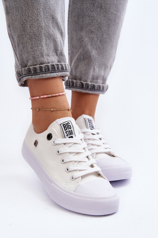 Deportivas modelo clásico suela plana BIG STAR AA274010 color blanco
