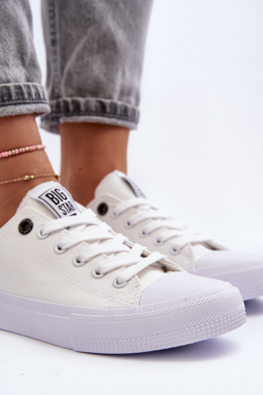 Deportivas modelo clásico suela plana BIG STAR AA274010 color blanco