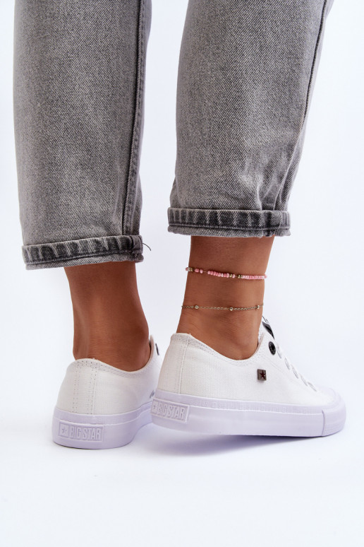 Deportivas modelo clásico suela plana BIG STAR AA274010 color blanco