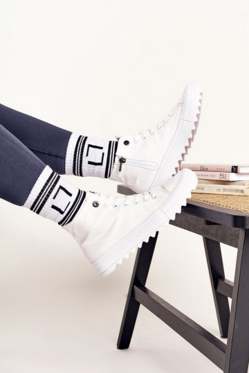 Zapatos casual con suela de suela ancha BIG STAR FF274241 color blanco