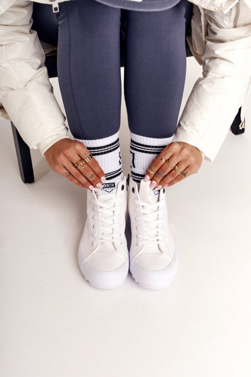 Zapatos casual con suela de suela ancha BIG STAR FF274241 color blanco