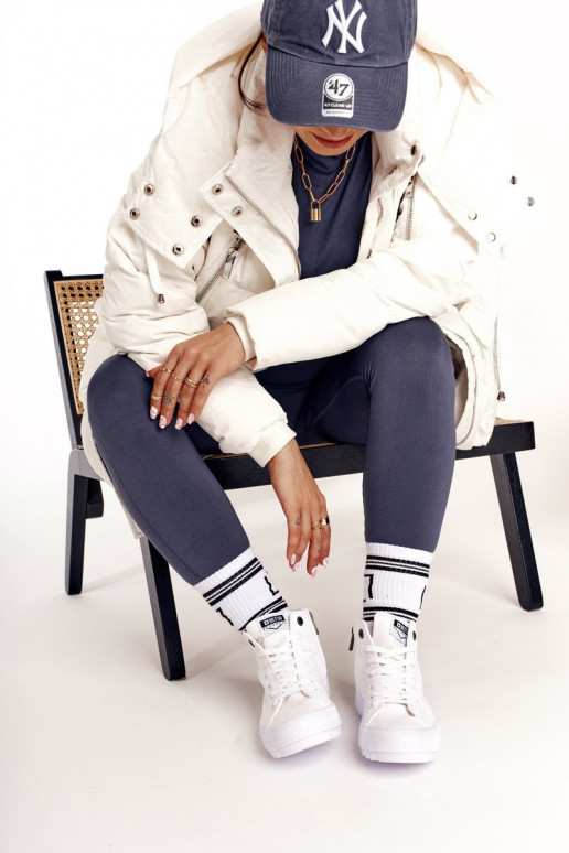 Zapatos casual con suela de suela ancha BIG STAR FF274241 color blanco