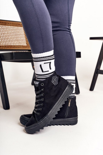 Zapatos casual con suela de suela ancha BIG STAR FF274244 color negro