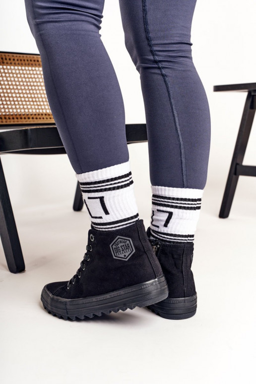 Zapatos casual con suela de suela ancha BIG STAR FF274244 color negro