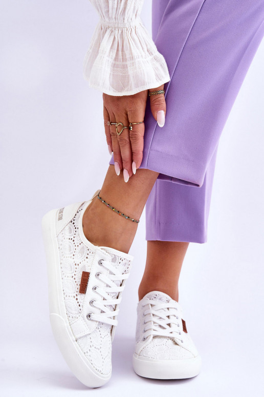 Zapatillas con motivos de encaje BIG STAR W274925 color blanco
