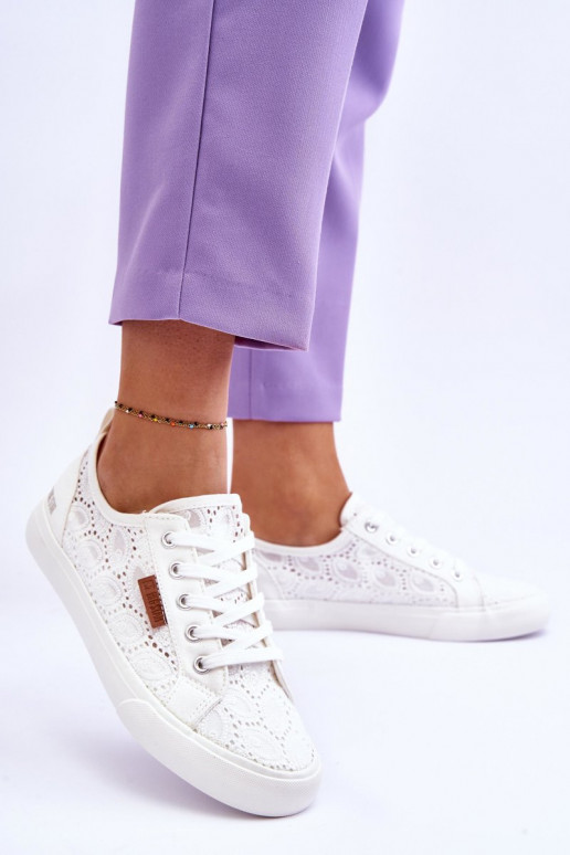 Zapatillas con motivos de encaje BIG STAR W274925 color blanco
