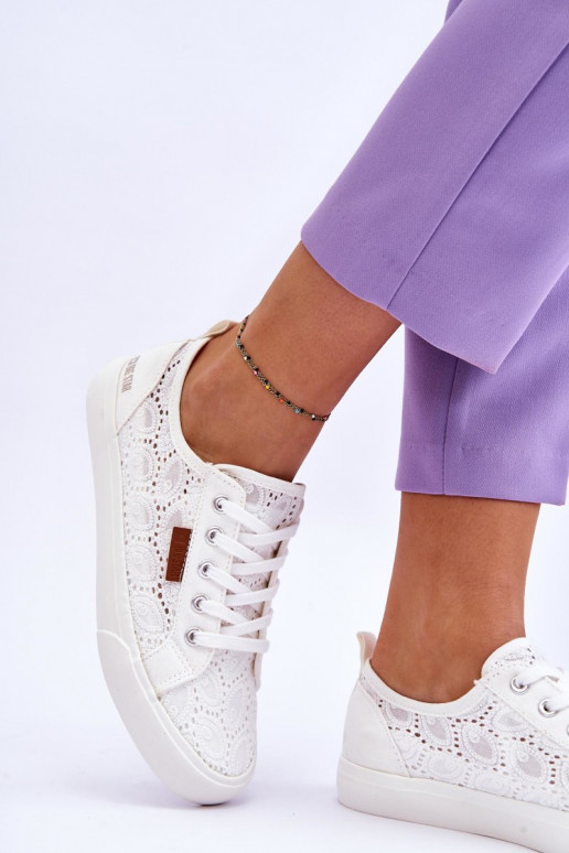 Zapatillas con motivos de encaje BIG STAR W274925 color blanco