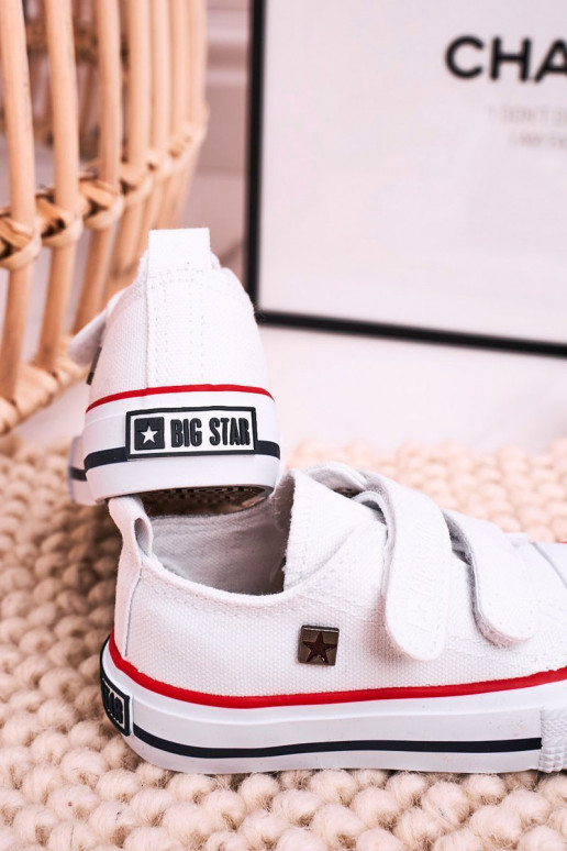 Zapatillas de ocio infantil con cierres adhesivos BIG STAR HH374199 color blanco