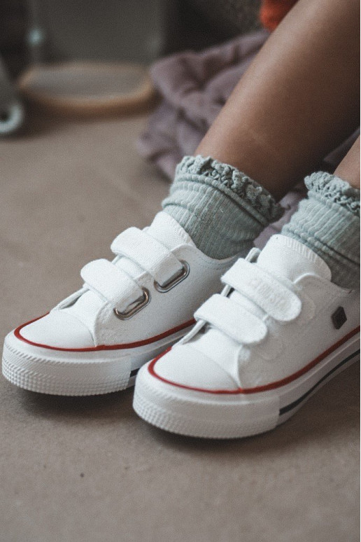 Zapatillas de ocio infantil con cierres adhesivos BIG STAR HH374199 color blanco