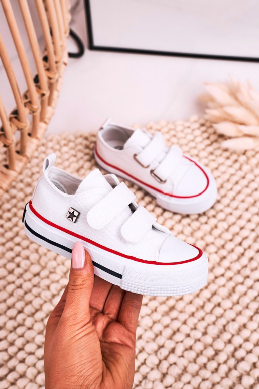 Zapatillas de ocio infantil con cierres adhesivos BIG STAR HH374199 color blanco