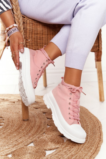 Zapatos casual Trissy rosa con suela ancha