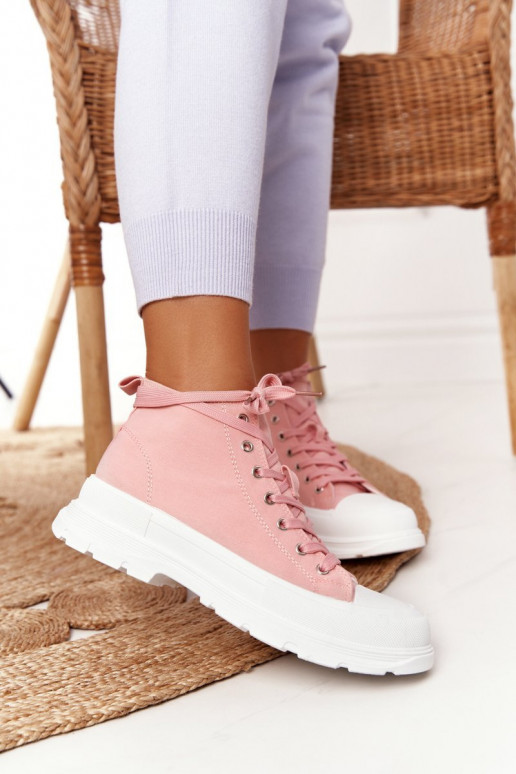 Zapatos casual Trissy rosa con suela ancha