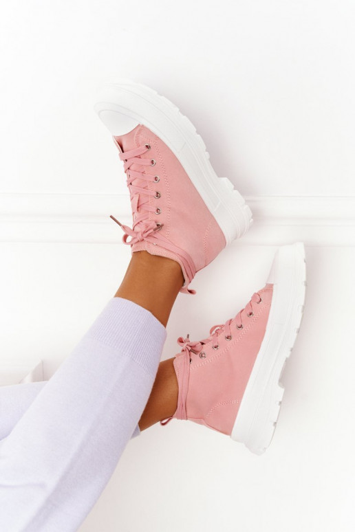 Zapatos casual Trissy rosa con suela ancha