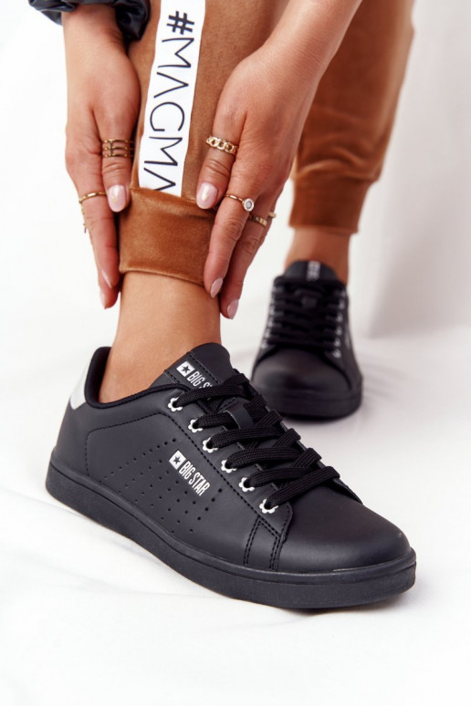 Deportivas piel natural BIG STAR DD274586 Negro y plata