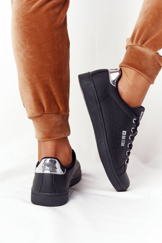 Deportivas piel natural BIG STAR DD274586 Negro y plata
