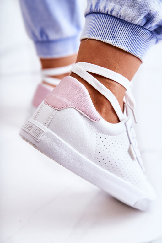Deportivas piel natural BIG STAR HH274073 Color blanco-rosa