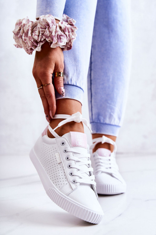 Deportivas piel natural BIG STAR HH274073 Color blanco-rosa