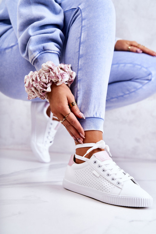 Deportivas piel natural BIG STAR HH274073 Color blanco-rosa