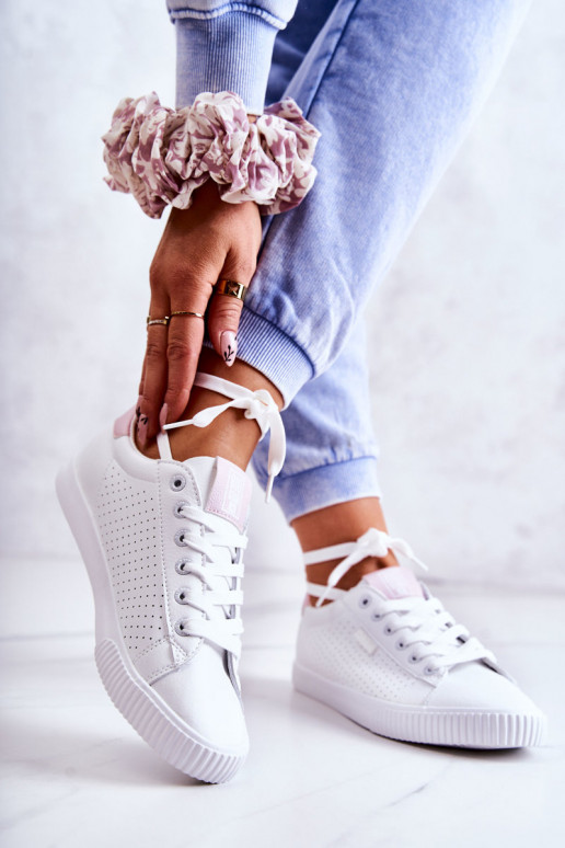 Deportivas piel natural BIG STAR HH274073 Color blanco-rosa
