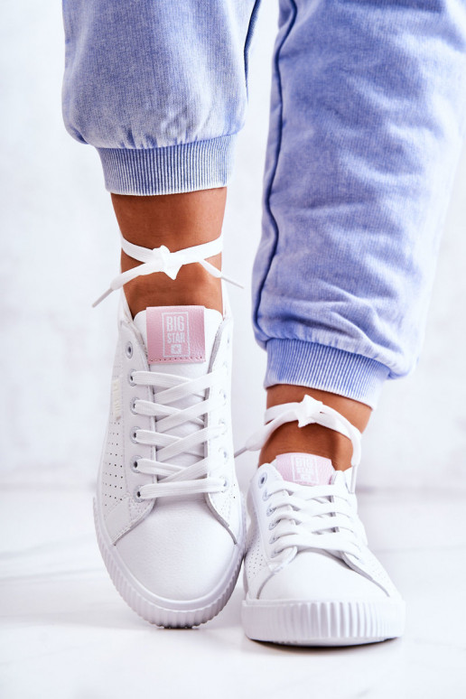 Deportivas piel natural BIG STAR HH274073 Color blanco-rosa