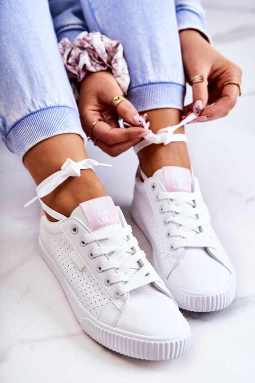 Deportivas piel natural BIG STAR HH274073 Color blanco-rosa