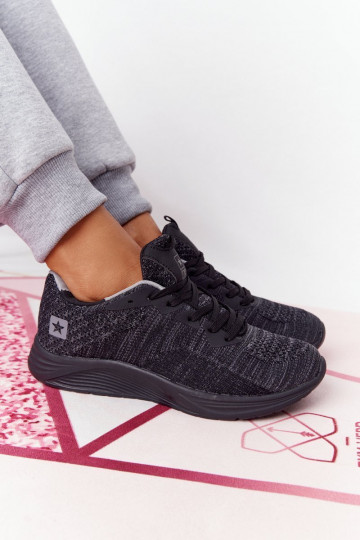 Zapatillas estilo deportivo Confort Espuma color negro Larga Distancia