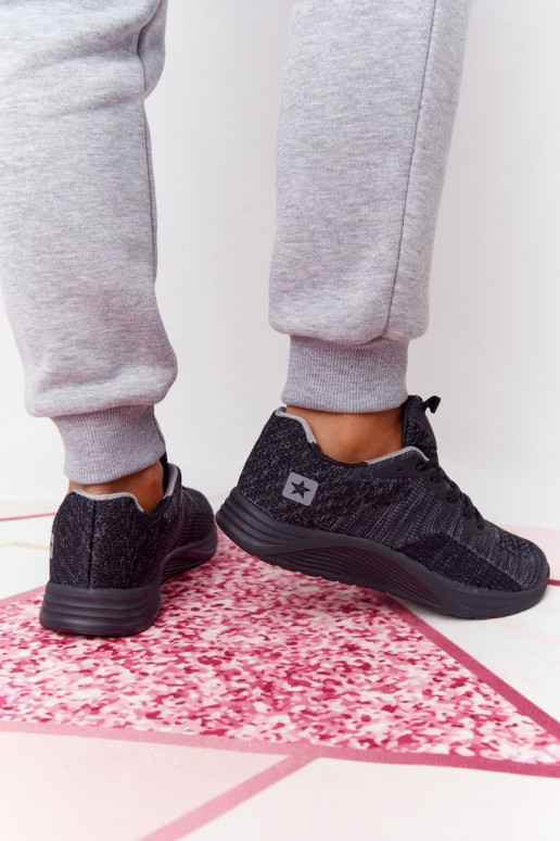 Zapatillas estilo deportivo Confort Espuma color negro Larga Distancia