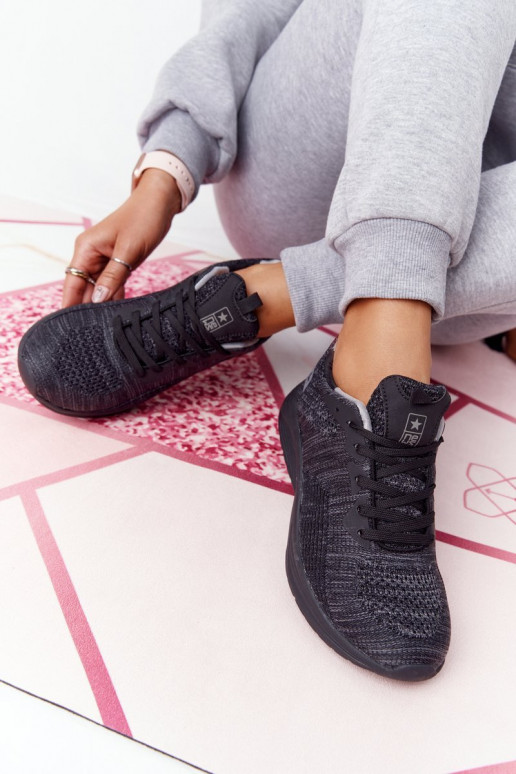 Zapatillas estilo deportivo Confort Espuma color negro Larga Distancia