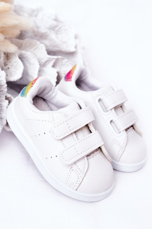 Deportivas infantiles con cierres adhesivos Color blanco-arcoiris Cute Girl