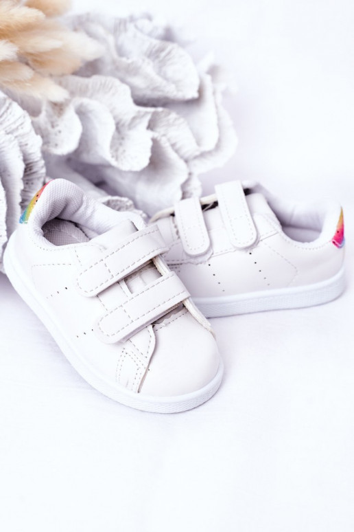 Deportivas infantiles con cierres adhesivos Color blanco-arcoiris Cute Girl