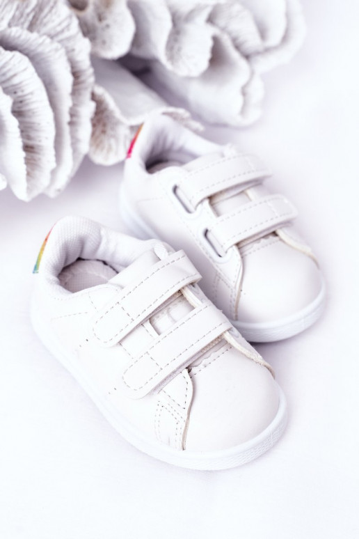 Deportivas infantiles con cierres adhesivos Color blanco-arcoiris Cute Girl