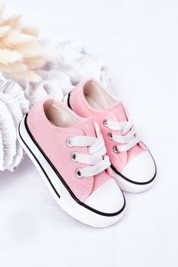 Zapatos casual infantiles con purpurina en color rosa Bling-Bling 2