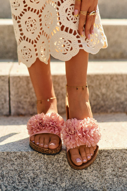 Pantuflas Flowerbomb rosa