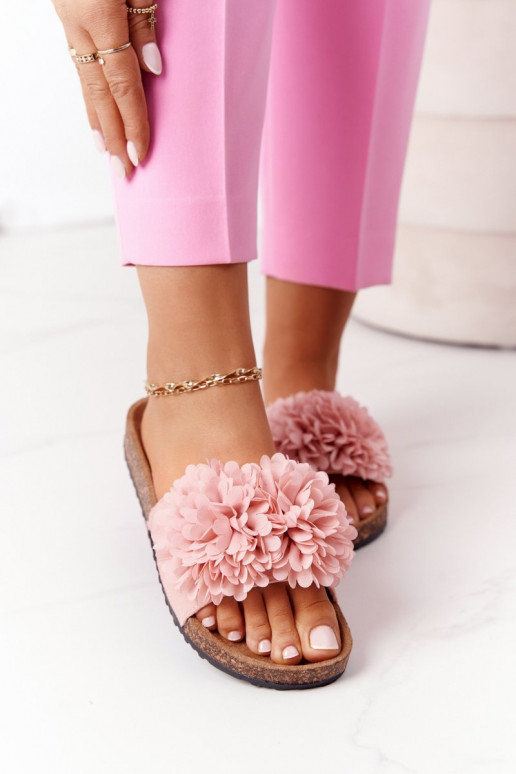 Pantuflas Flowerbomb rosa