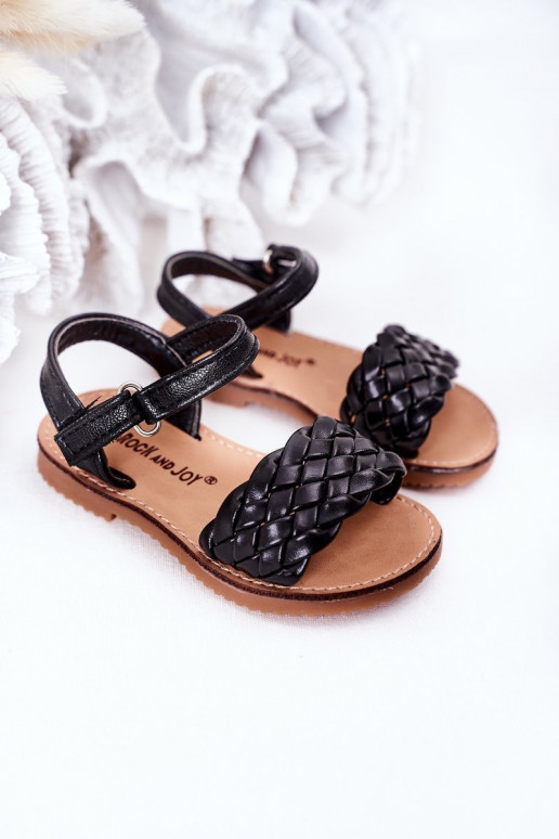 Sandalias para niños en color negro Bailly