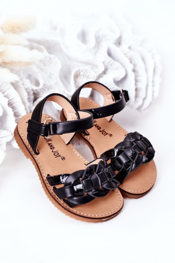 Sandalias para niños con estampado de serpiente en color negro Baxlee