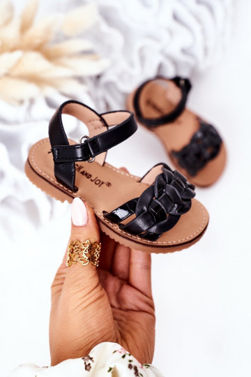 Sandalias para niños con estampado de serpiente en color negro Baxlee 2