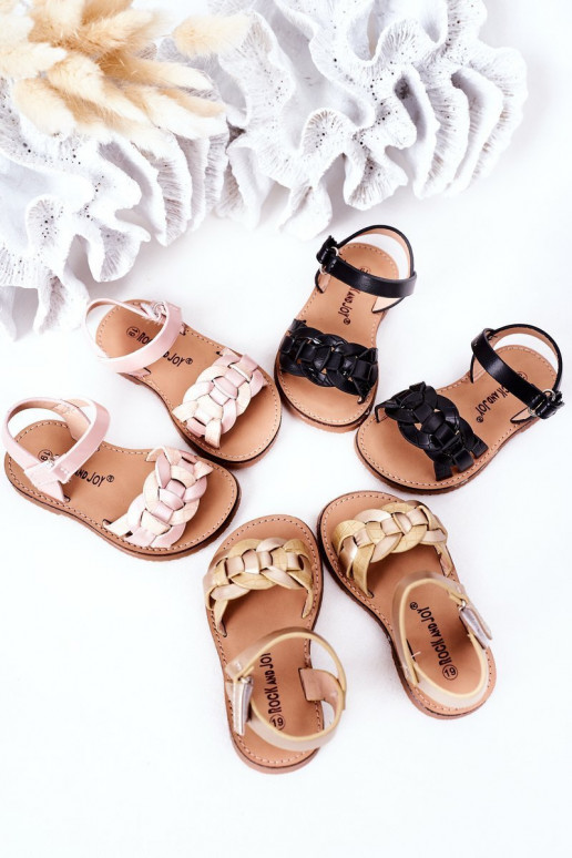 Sandalias para niños con estampado de serpiente en color negro Baxlee
