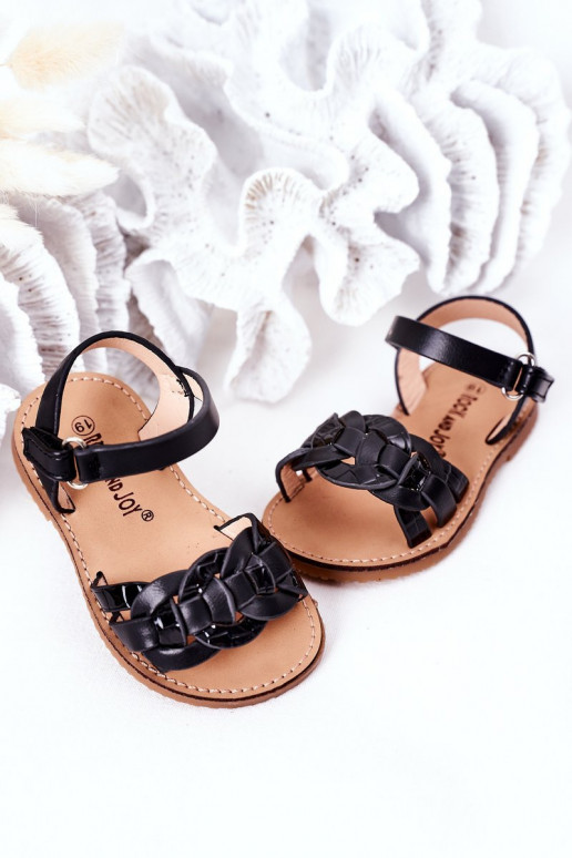 Sandalias para niños con estampado de serpiente en color negro Baxlee