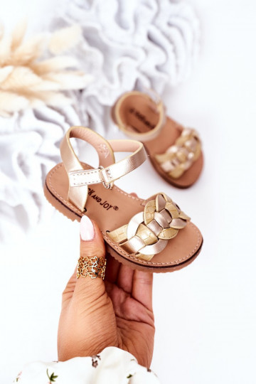 Sandalias para niños con estampado de serpiente en color dorado Baxlee 2