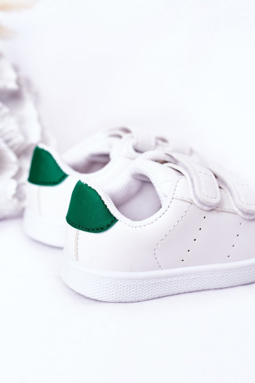 Zapatillas deportivas para niños con cierres adhesivos Color blanco-verde California