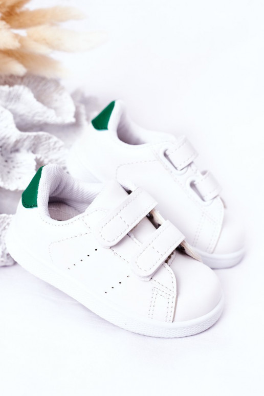 Zapatillas deportivas para niños con cierres adhesivos Color blanco-verde California