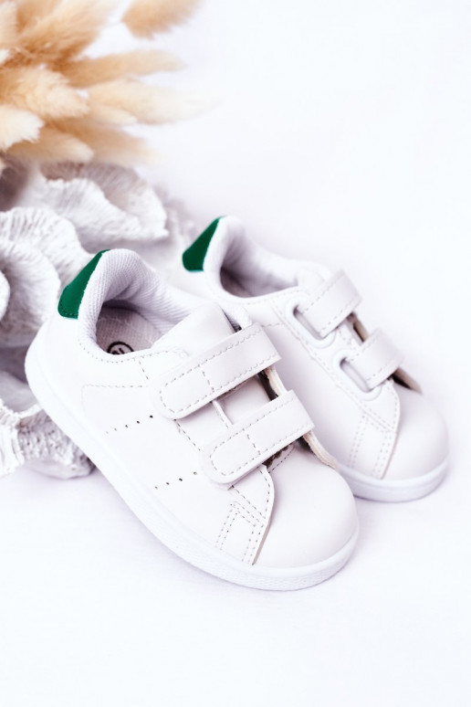 Zapatillas deportivas para niños con cierres adhesivos Color blanco-verde California